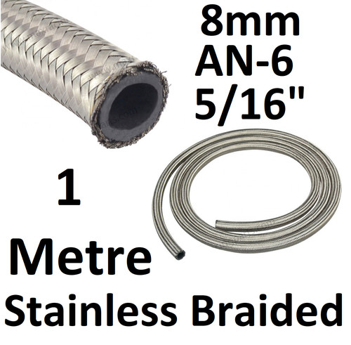 8mm stainless steel braided - 8mm,