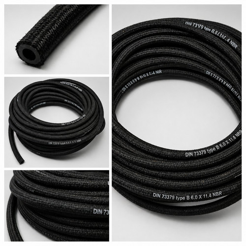 Cotton braided rubber fuel - braided,