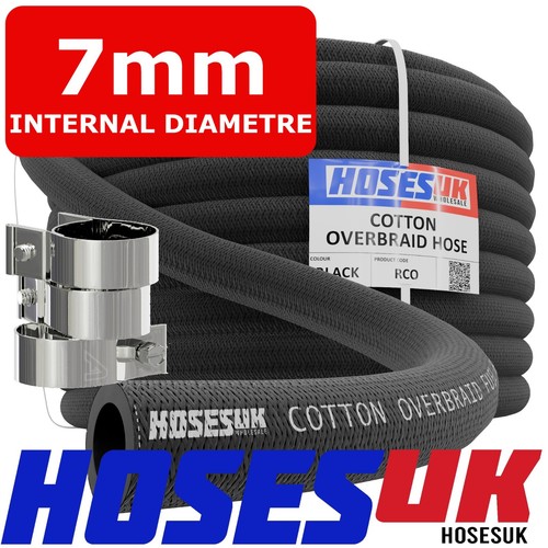 7mm fuel hose cotton overbraid - 7mm,